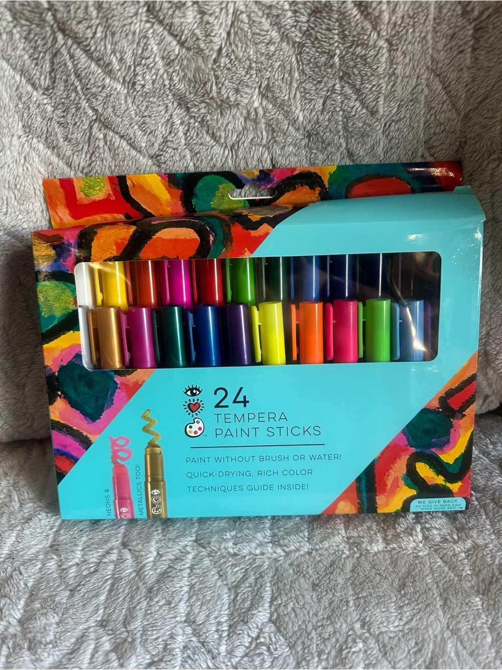 24-Color Tempera Paint Stick Set - Bright Assorted Colors